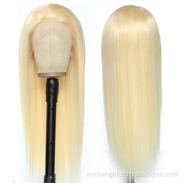 Cheap Raw Brazilian Virgin Human Hair Transparent 613 Blonde Straight Lace Wig HD Full Lace Front Wig Human Hair For Black Women